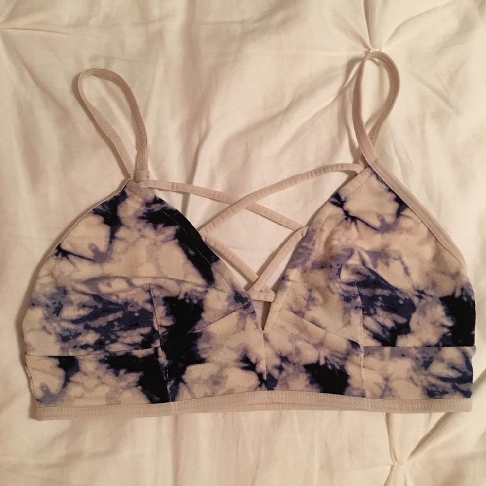 Pac Sun criss cross tie-dye bralette - XS